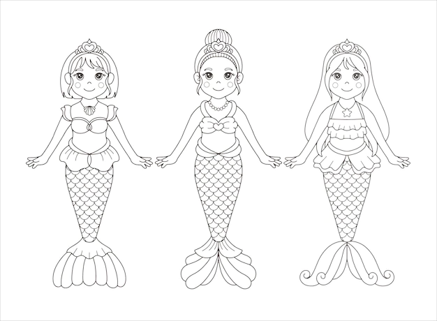 Ariel mermaid coloring pages
