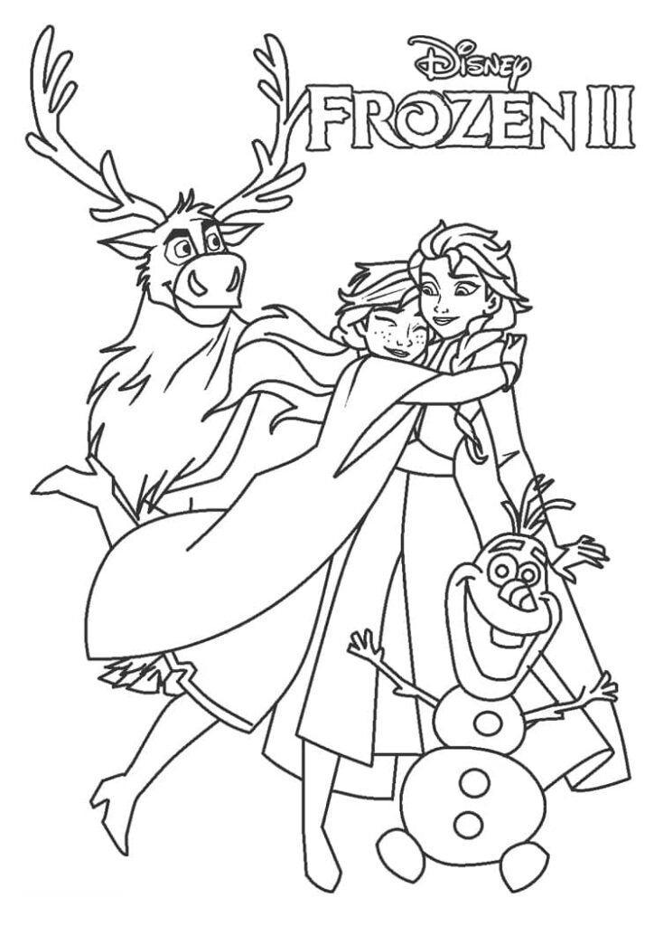 Frozen coloring pages elsa