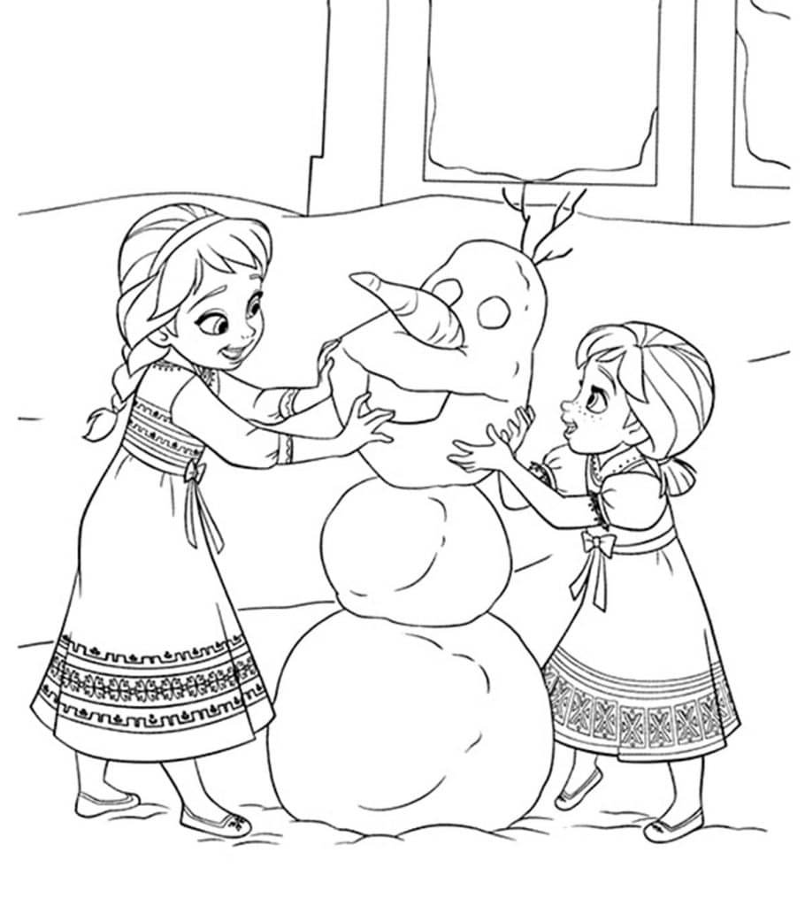 Frozen coloring pages for toddlers