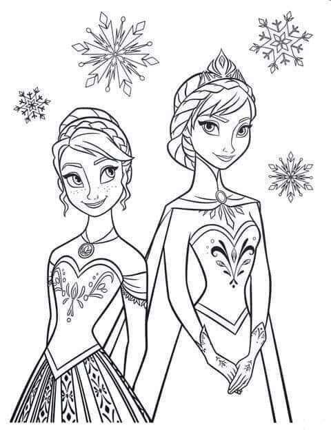 Princess coloring pages frozen