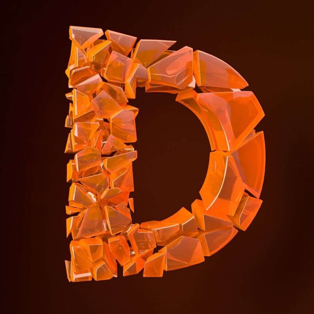 D Name Letter 3D DP