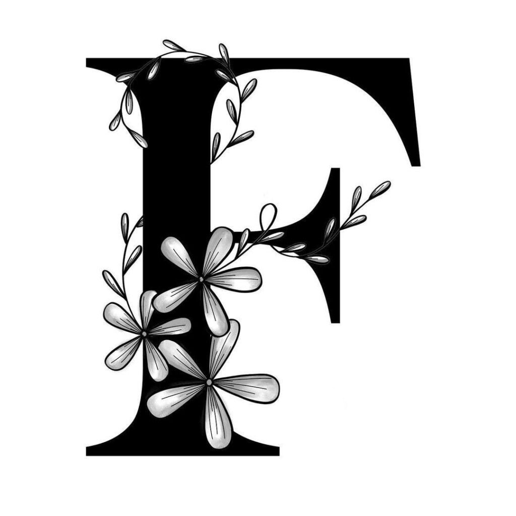 F Letter Design Dp