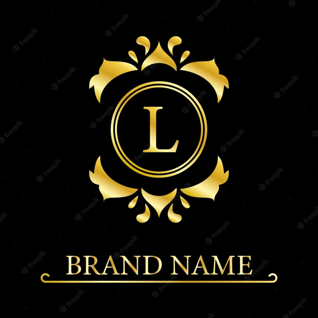 gold elegant letter l graceful style