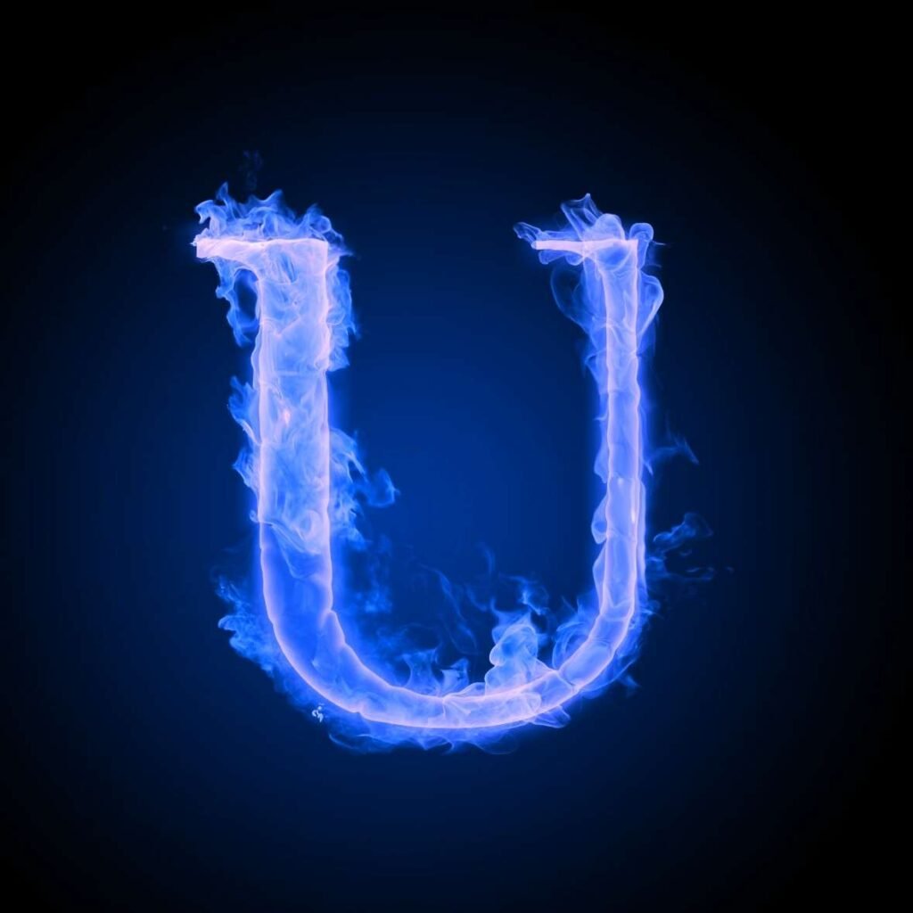 U Name Blue Fire DP Image Download