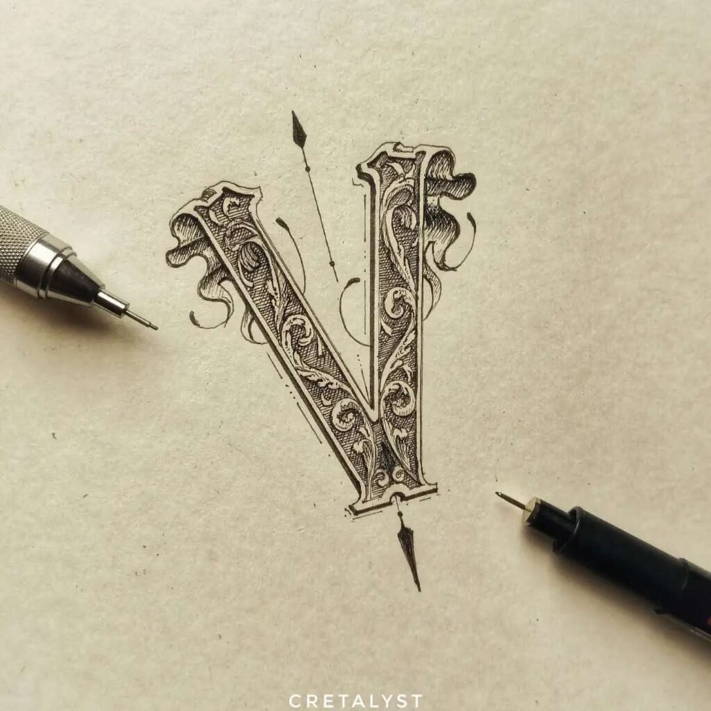 V Alphabet Design DP Download