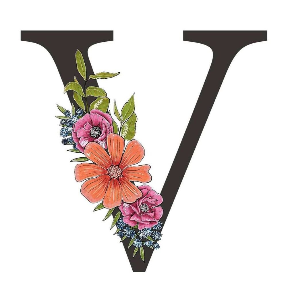 V Letter Ki DP Download