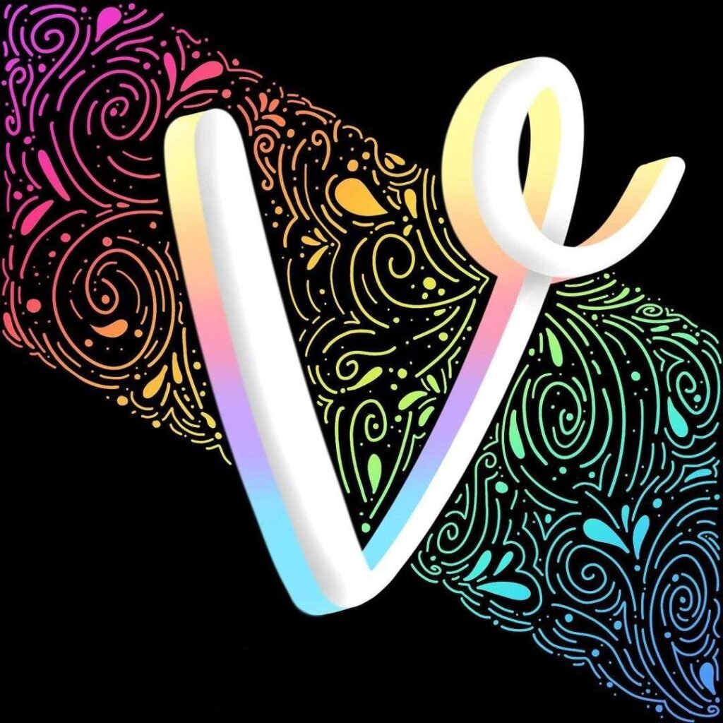 V Name DP Wallpaper Download - on Cutedp