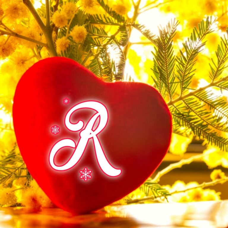 Heart R Name Love DP Image Download - Best Whatsapp R Name DP Images